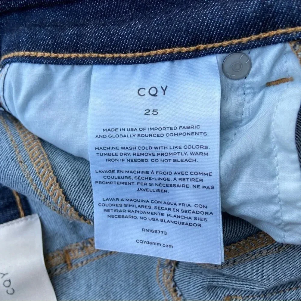 CQY High Rise Skinny PALME CLARITY Dark  Indigo Jeans - Picture 11 of 16